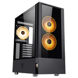 Boitier Moyen Tour ATX iTek Vertibra Q210 RGB avec panneaux vitrés (Noir)