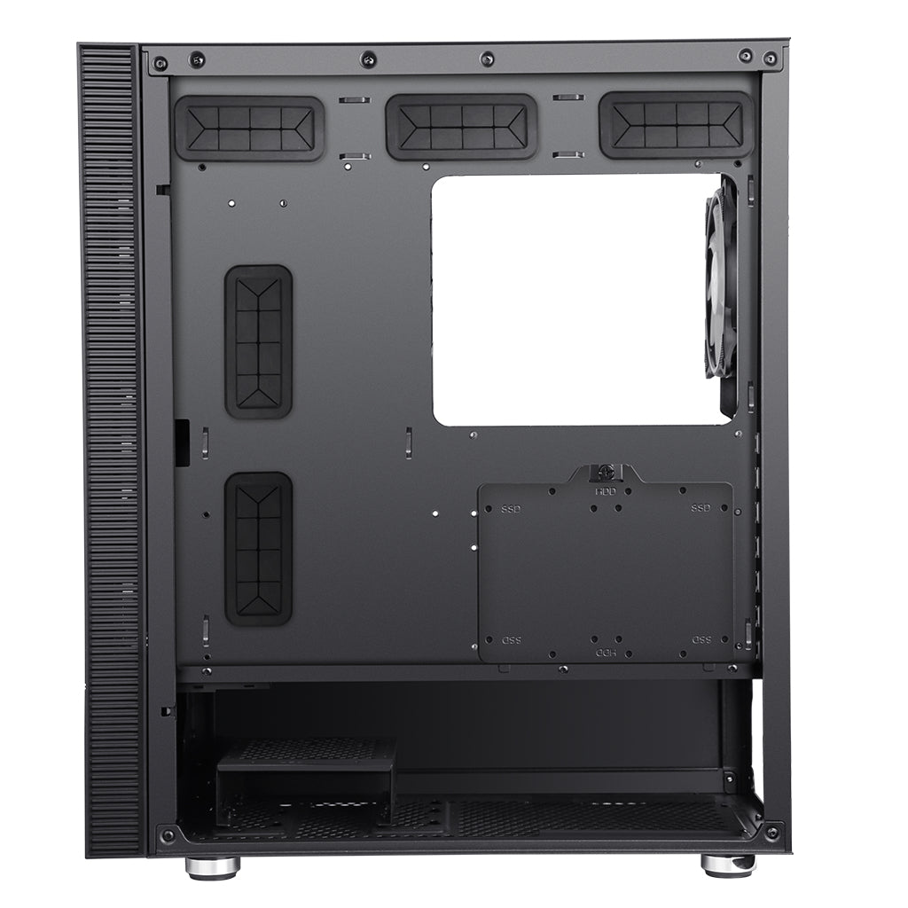 Boitier Moyen Tour ATX iTek Vertibra Q210 RGB avec panneaux vitrés (Noir)