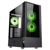 Boitier Moyen Tour ATX iTek Vertibra Q210 RGB avec panneaux vitrés (Noir)
