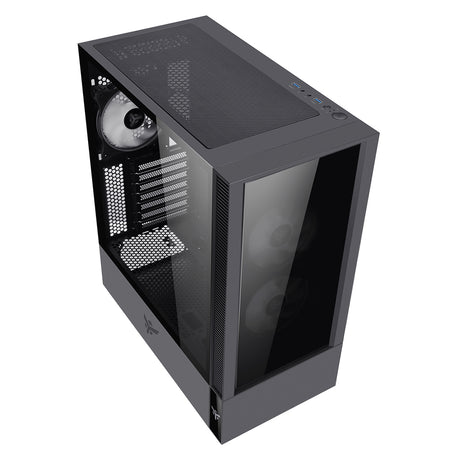 Boitier Moyen Tour ATX iTek Vertibra Q210 RGB avec panneaux vitrés (Noir)