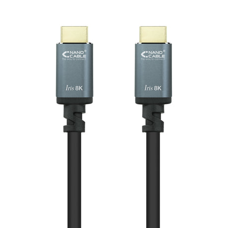 Câble Nanocable Iris 8K HDMI 2.1 M/M 3m (Noir/Gris)