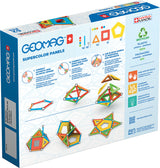 Jeu de construction magnétique - GEOMAG - Supercolor Panels Recycled 52 pieces - Jouet éducatif - 3D - Durable