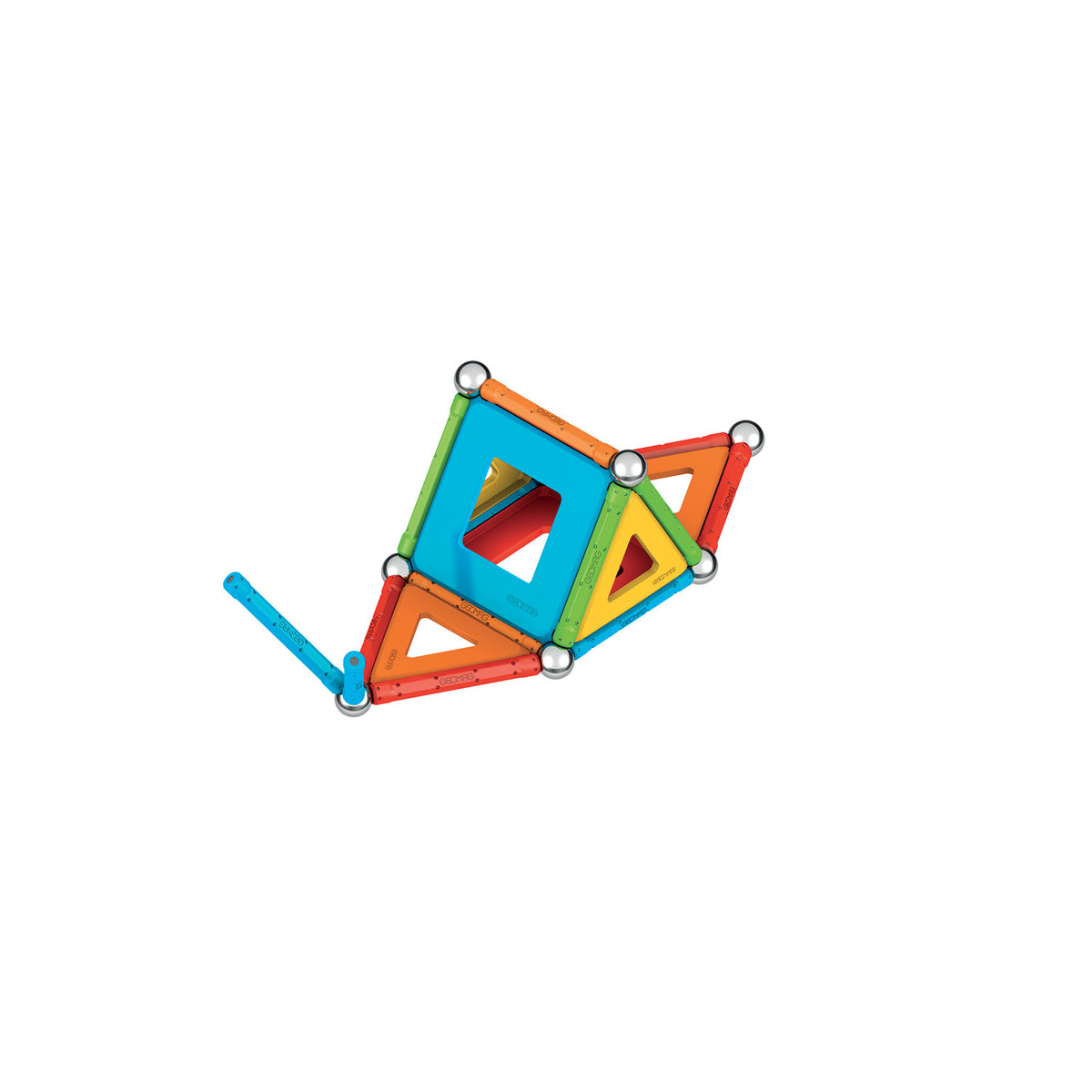 Jeu de construction magnétique - GEOMAG - Supercolor Panels Recycled 52 pieces - Jouet éducatif - 3D - Durable