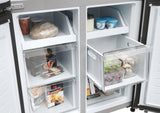 Réfrigérateur multi-portes - HAIER - HCR3818ENMM - Classe E - 467 L - 35 dB - 181,5 x 83,3 x 65 cm - Silver