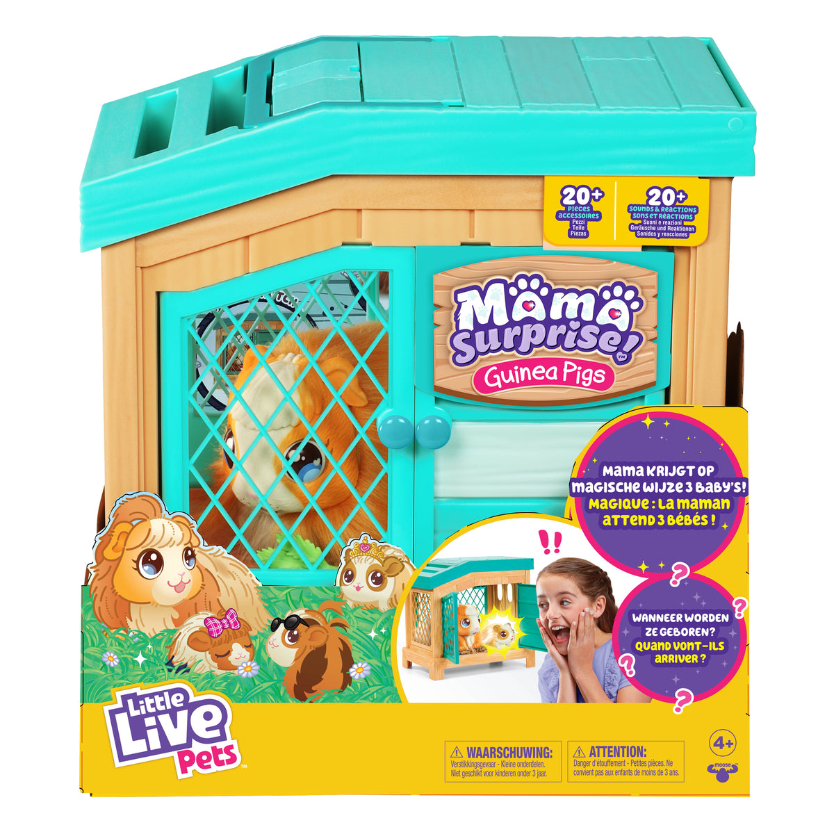 Mama surprise Little live pets - Animal en peluche cochon d'inde - MOOSE TOYS