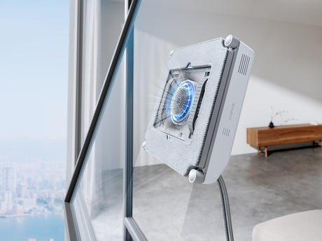 ECOVACS WINBOT Mini - Robot de Nettoyage de vitres - Design Compact - Double Buses avec pulvérisation ultrasonique