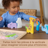 Fisher-Price - Puzzle Animaux en Bois - Tri de formes avec 13 pieces - Fisher-Price - JFG10