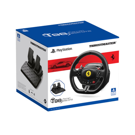Volant + pédalier - Thrustmaster - T98-P Ferrari 296 GTB - Sans systeme audio - USB filaire - Noir