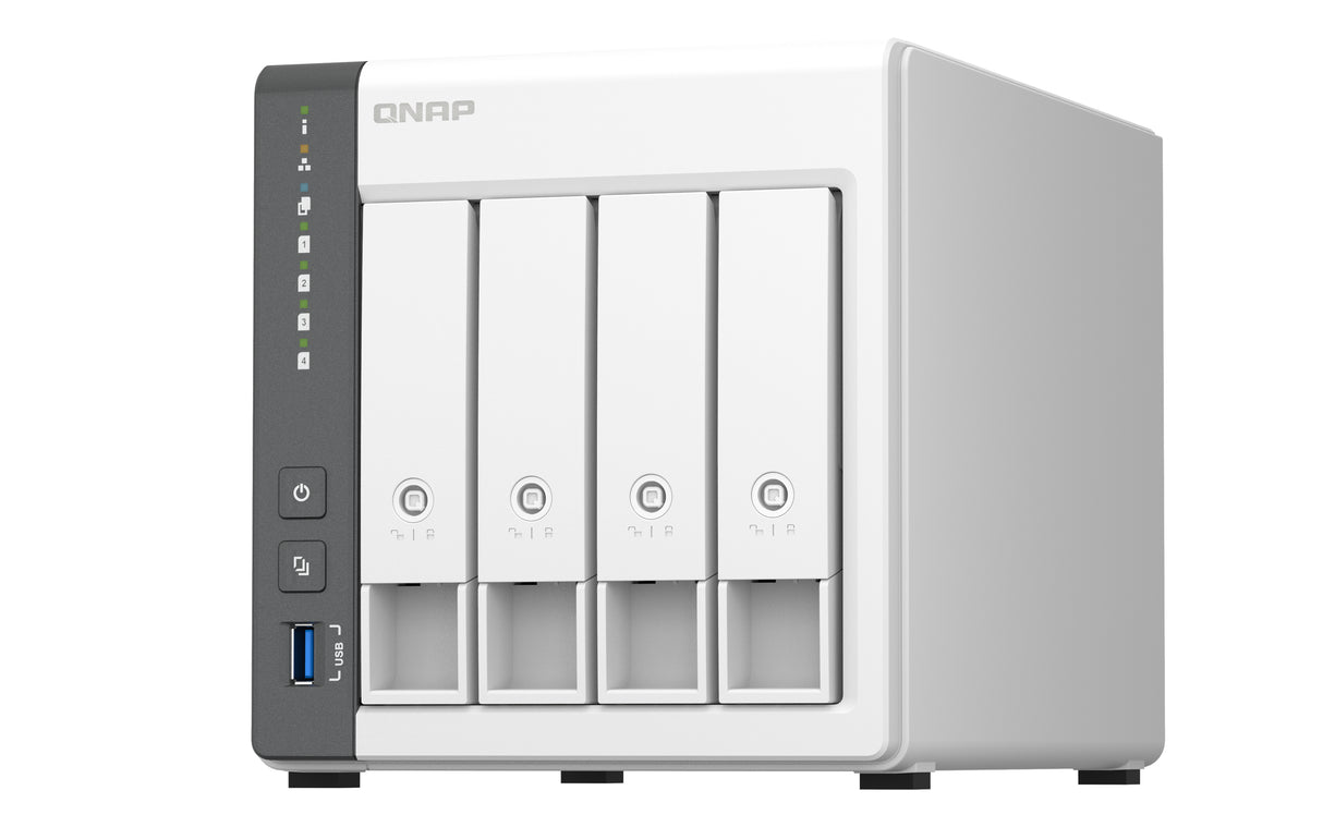 Serveur NAS Qnap TS-433 4Go - 4 baies (Blanc)