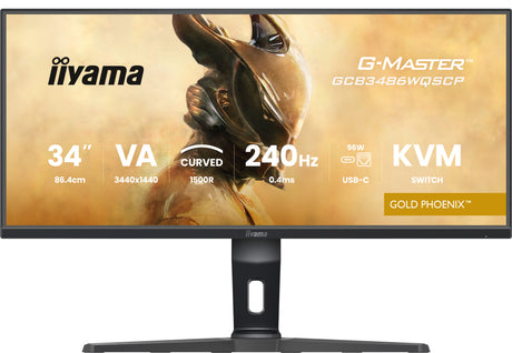 Ecran incurvé 34" Iiyama G-Master Gold Phoenix GCB3486WQSCP-B1 UWQHD 240Hz (Noir)
