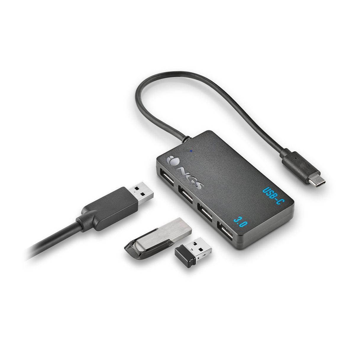 Hub USB-C 3.0 NGS Wonder iHub4 - 4 ports (Noir)