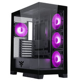 Boitier Moyen Tour ATX iTek Showbui 45 RGB avec panneaux vitrés (Noir)