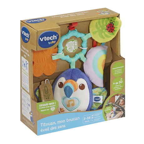VTECH BABY - TITOUAN, MON TOUCAN ÉVEIL DES SENS (BOUTEILLES PLASTIQUE RECYCLÉES) - Multicolore