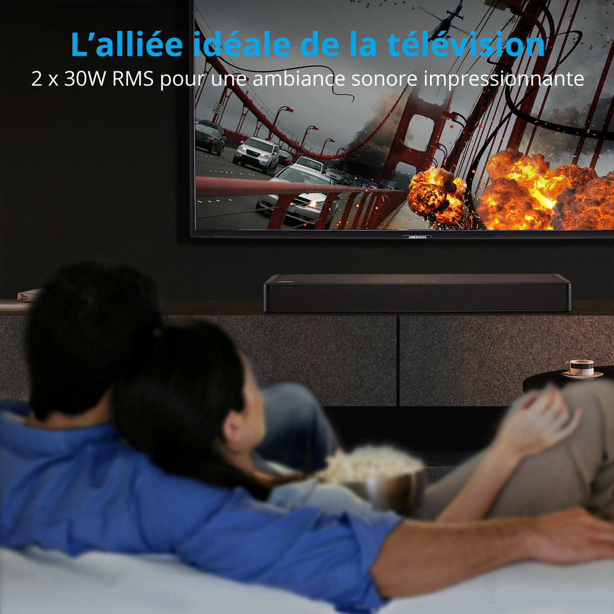 Barre de Son - MEDION - 2x30W RMS - Bluetooth