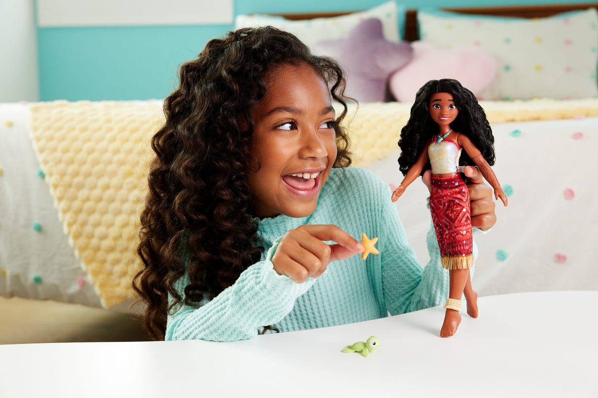 Disney - Poupée Vaiana Nageuse - Vaiana 2 - Corsage qui change de couleur - Disney Moana - JFF09