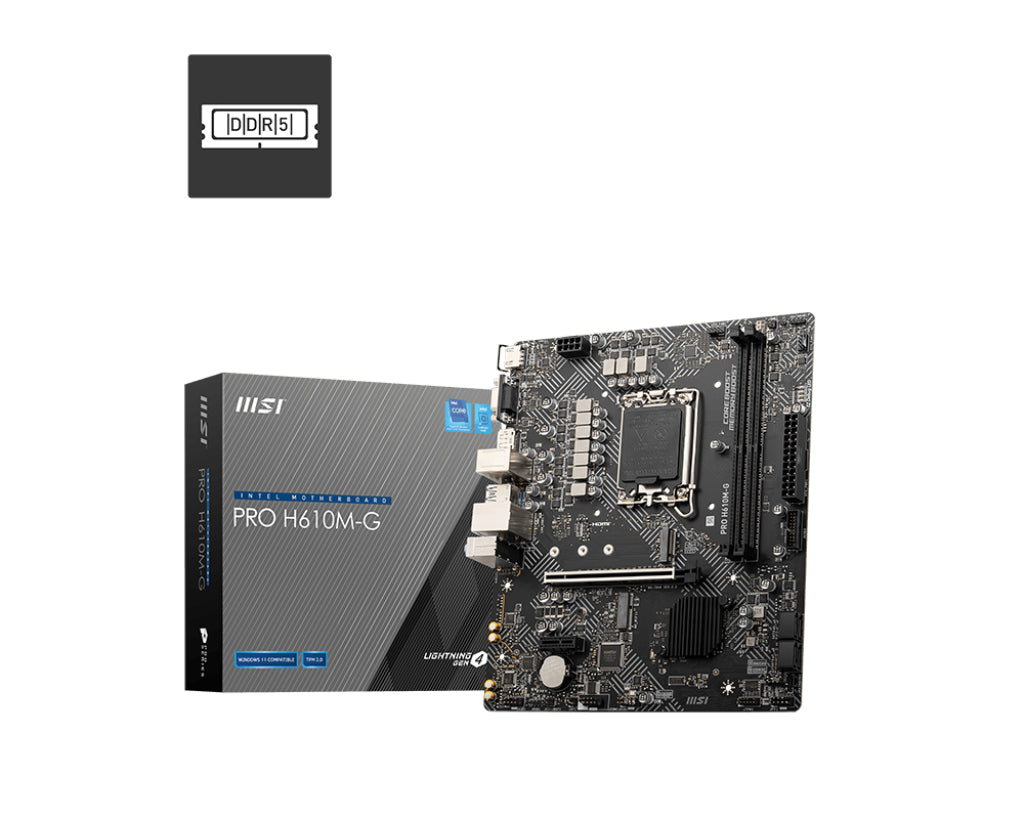 Carte Mère MSI Pro H610M-G DDR5 (Intel LGA 1700) Micro ATX