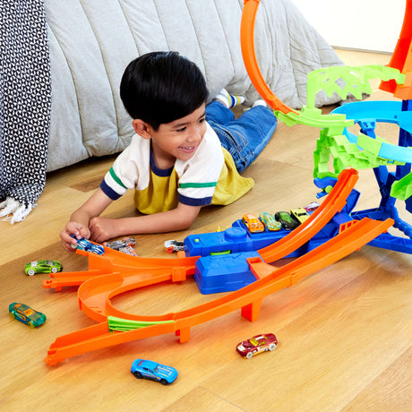 Hot Wheels - Piste Multi Crash - Coffret propulseur motorisé et voiture - Hot Wheels - JFD12