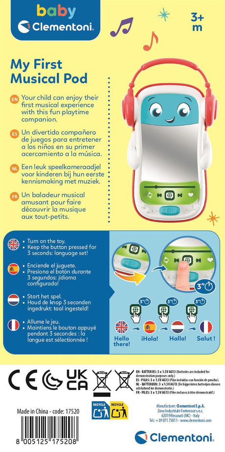CLEMENTONI - Musical Pod - Mon premier téléphone parlant et musical