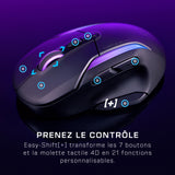 Souris gaming sans fil - Turtle Beach Kone™ II Air - Ergonomique - Noir, Bluetooth, 26 000 DPI, molette 4D