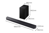Barre de son - SAMSUNG - HW-Q610F/XE - Series 3.1ch - Caisson sans fil 6,5'' - Accoustic beam