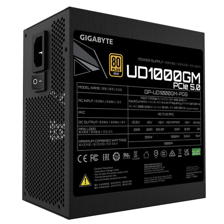 Alimentation ATX Gigabyte Ultra Durable GM PG5 - 1000W (Noir)