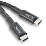 Cable NGS Knot USB-C M/M 2m 65W (Noir)