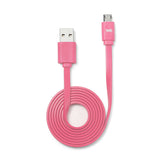 C ble USB/micro USB plat 1m fuchsia - reversible