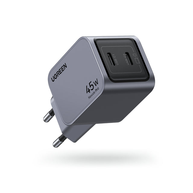 Chargeur secteur - UGREEN - GaN 2 Ports USB-C - 45W - Gris