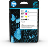 Cartouches d'encre HP 950/951 authentiques pour OfficeJet Pro 8600 - Pack de 4 (noir, cyan, magenta, jaune)