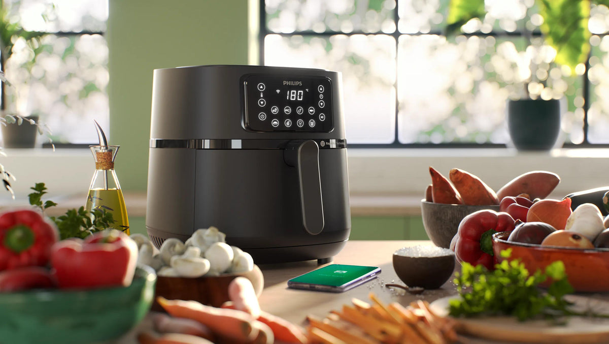 Friteuse sans huile - PHILIPS - HD9285/93 Airfryer - Connecté - Noir - Série 5000 - 7.2L