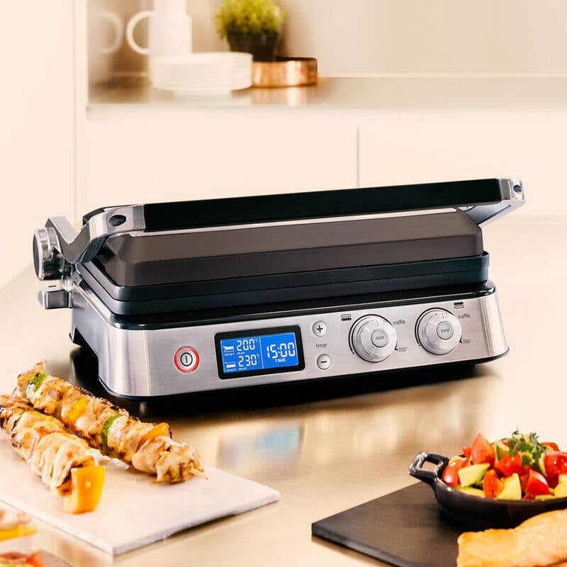 Grill multifonctions - BRAUN - Multi Grill 9 - 2000 W - 3 positions de chauffe - Noir / Acier