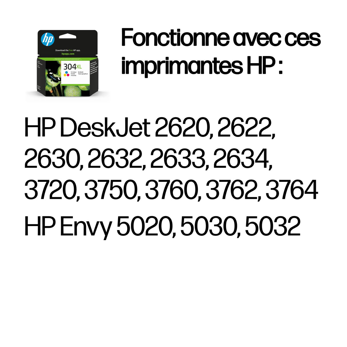 Cartouche d'encre HP 304 XL (3 Couleurs)