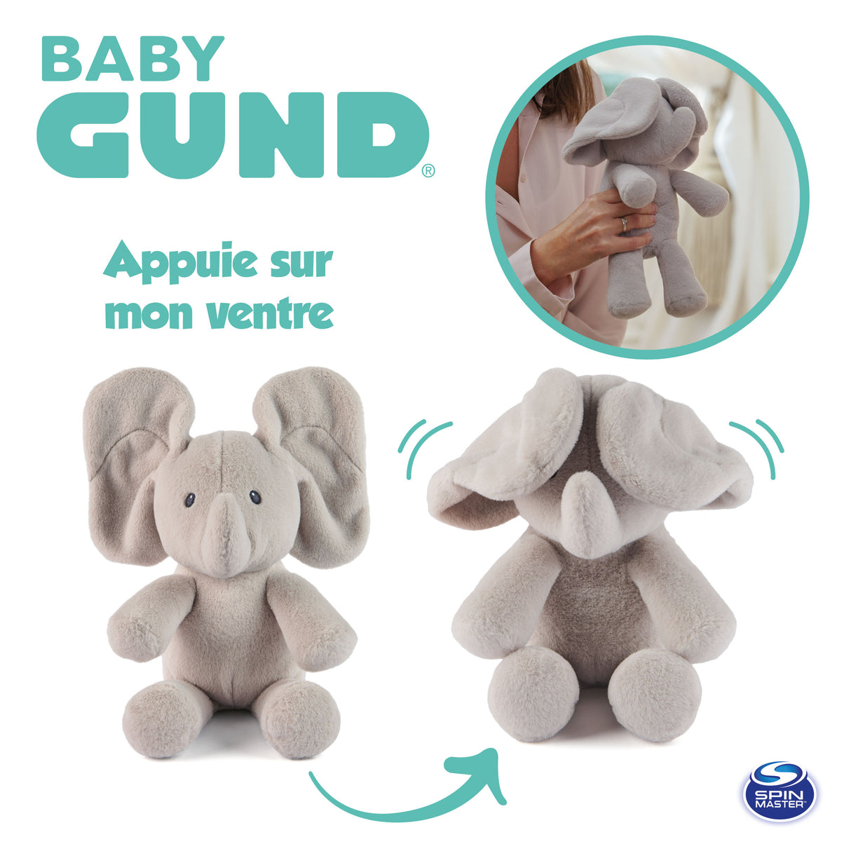SPIN MASTER CACHE-CACHE FLAPPY L'ELEPHANT Gund