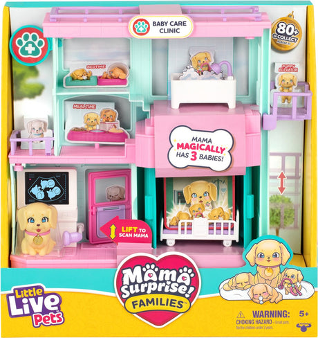 Clinique vétérinaire - LITTLE LIVE PETS - Mama Surprise - Accessoires inclus - Naissance magique
