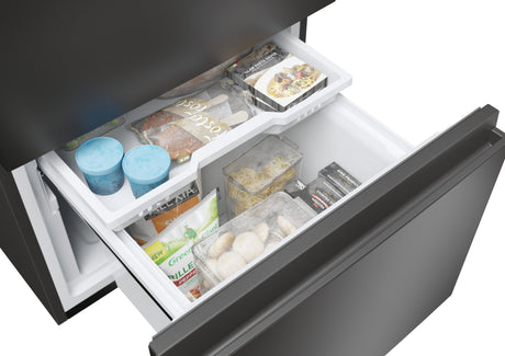 Réfrigérateur combiné - HAIER - 3D 60 Series 5 HTW5618ENPT - Classe E - 360 L - 185 x 59,5 x 66,7 cm - Noir