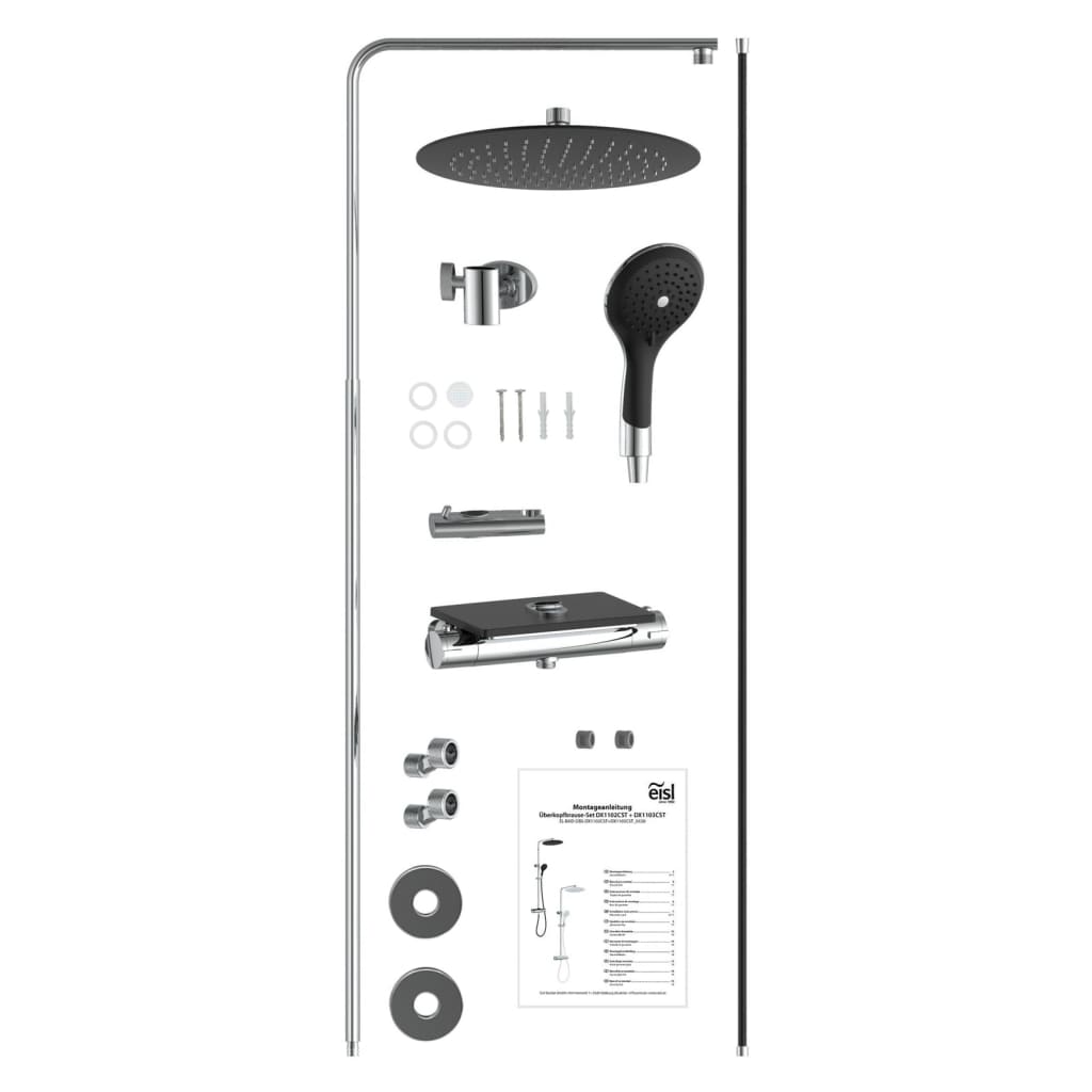 EISL Ensemble de douche de tête et mitigeur thermostatique GRANDE VITA