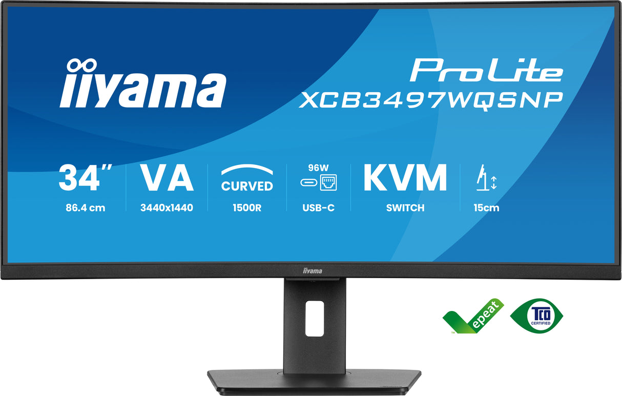 Ecran incurvé 34" Iiyama ProLite XCB3497WQSNP-B1 UWQHD 120Hz (Noir)
