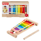 Fisher-Price-Xylophone en bois, instrument de musique avec 2 pieces HXV13