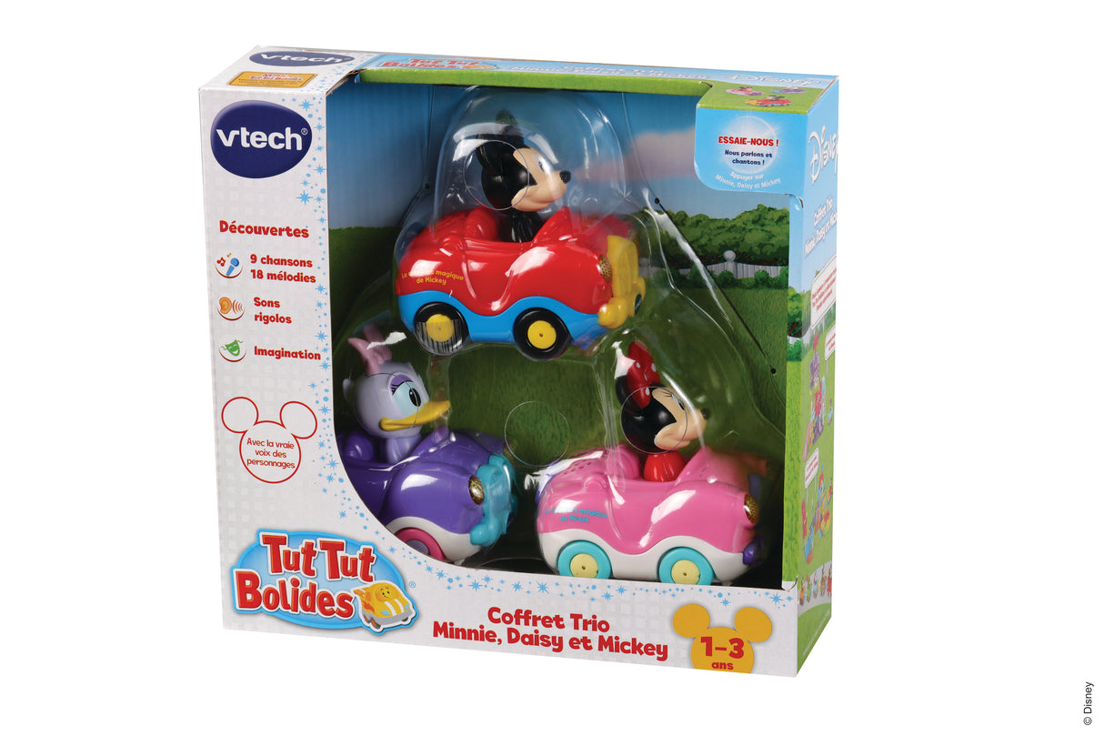 VTECH - Tut Tut Bolides - Coffret Trio Minnie/Mickey (Cabrio Minnie + Daisy + Mickey)