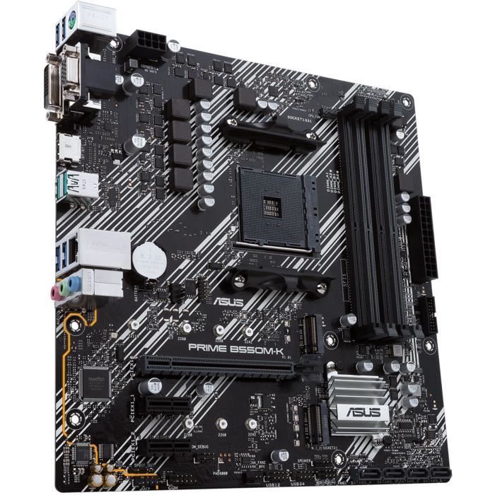 Carte mere - ASUS - PRIME B550M-K - AMD B550 - Emplacement AM4 micro ATX