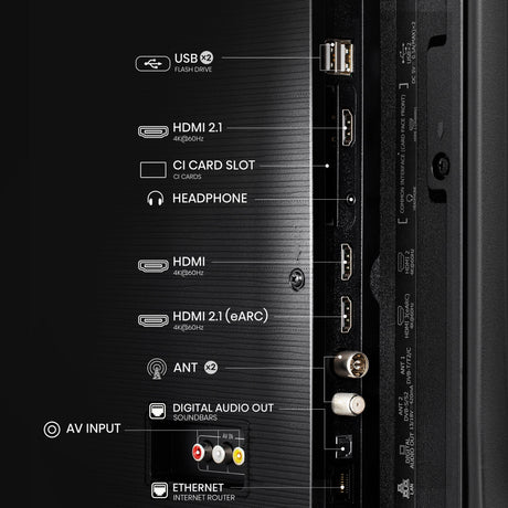 Hisense 55A6Q - TV LED 55 (139 cm) - 4K UHD 3840x2160 - HDR10+ - TV connecté - 3xHDMI 2.1 - WiFi