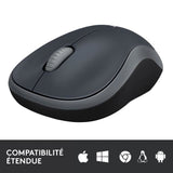 Souris - Sans fil - Logitech - M185 - Gris - Ambidextre