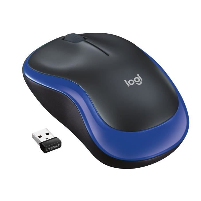 Wireless Mouse - Logitech - M185 - Optical - Blue