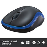 Souris - Sans fil - Logitech - M185 - Bleu - Ambidextre
