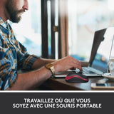 Souris - Sans fil - Logitech - M185 - Rouge - Ambidextre