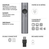 Pointeur - Logitech - Spotlight - Compatible avec Windows / Apple / Linux