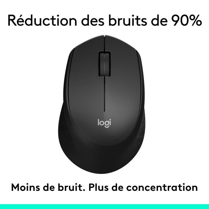 Souris - Sans fil - Logitech - M330 Silent - Silencieuse - Noir