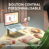 Souris Logitech Pebble Mouse 2 M350s souris fine sans fil Bluetooth, portable, lÈgere - Blanche