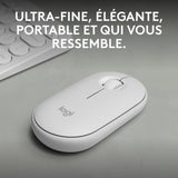 Souris - Sans fil - Logitech - Pebble Mouse 2 M350s - Blanche