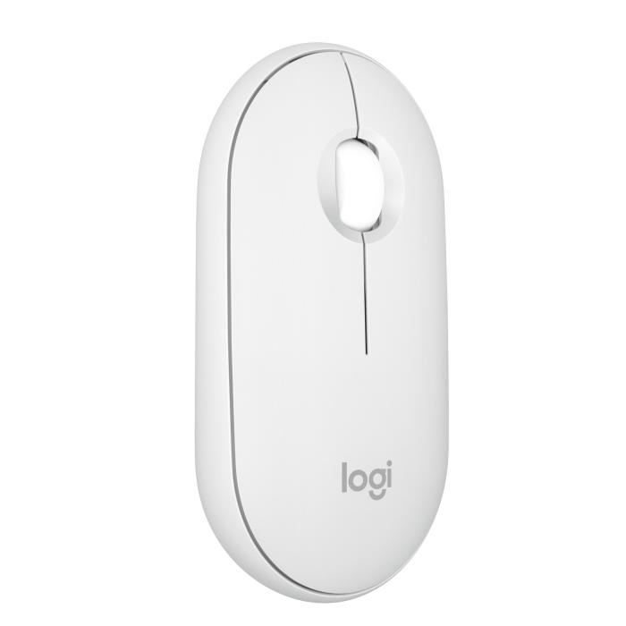 Souris Logitech Pebble Mouse 2 M350s souris fine sans fil Bluetooth, portable, légere - Blanche